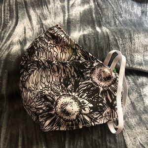 Black sunflower face mask